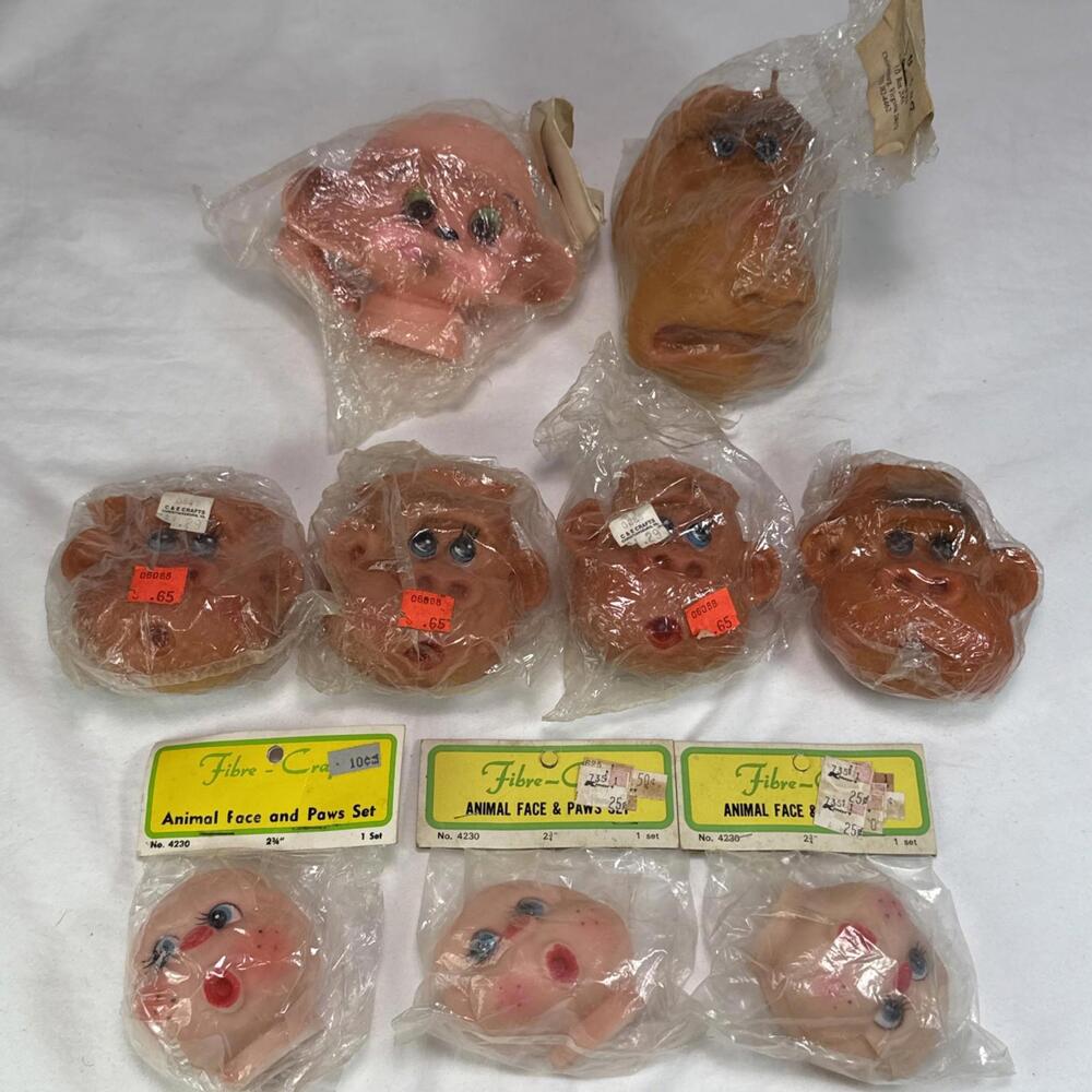 VTG Mighty Star Baboon Doll Face & Hands Monkey Anthropomorphic Doll Making Rare